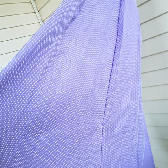 Vintage 60s/70s Union Made Purple with white polka dots maxi dress - Picture 7 of 11